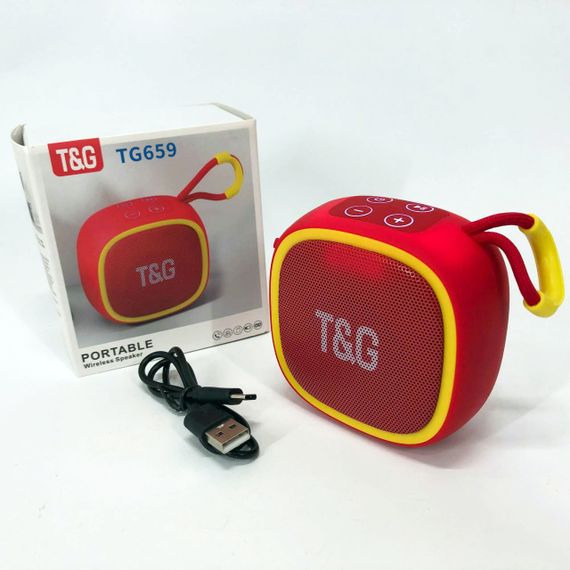 Портативна Bluetooth-колонка TG659 із ремінцем. UR-947 Колір: червоний | Зображення 7