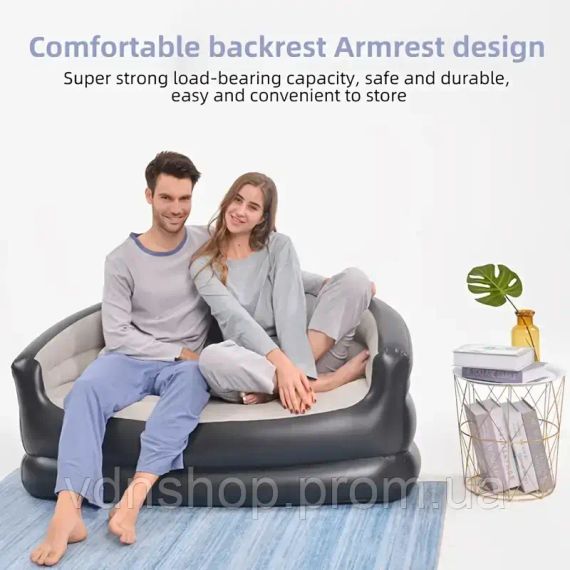 Складаний диван для відпочинку, Портативне ліжко з підлокітниками ПВХ матеріал XL-1134 | Зображення 3
