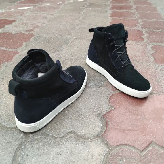 Черные ботинки с синими вставками 42 размер | Зображення 3