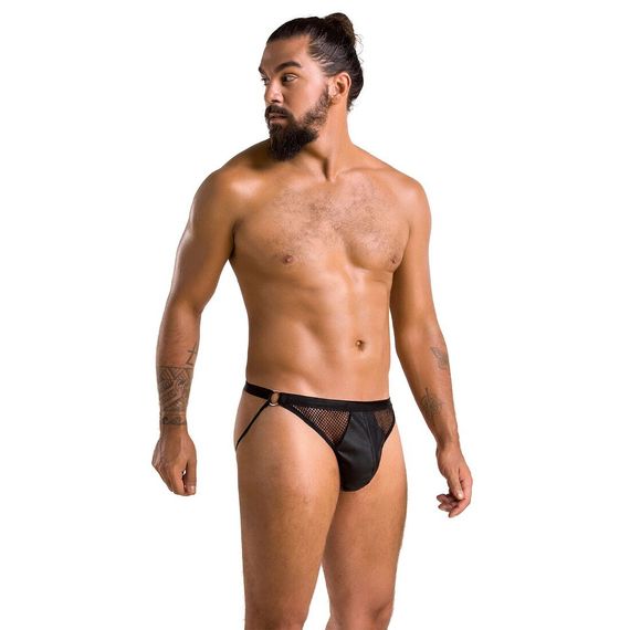 Чоловічі відкриті сліпи Passion 034 OPEN LUKE L/XL Black, екошкіра | Зображення 2