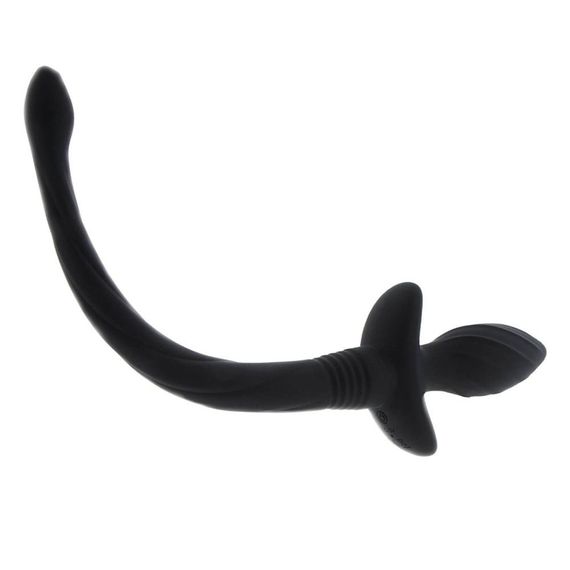 Анальная пробка Хвост с вибрацией Taboom Puppy Wiggle Tail, с пультом, силиконовая, черный sexstyle | Зображення 3