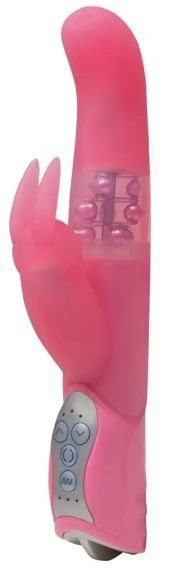 Вибратор с ротацией PEARLY BUNNY розовый Sex Aura | Зображення 2