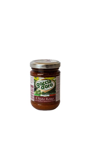Соус Песто Rosso Goccia d'oro - соус Pesto з томатами - 0,13 л. (ІТАЛІЯ) - ОРИГІНАЛ | Зображення 1
