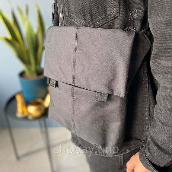 Тактична сумка‑месенджер з кобурою, Cordura 1000D, чорна, приховане носіння, слінг через плече | Зображення 1