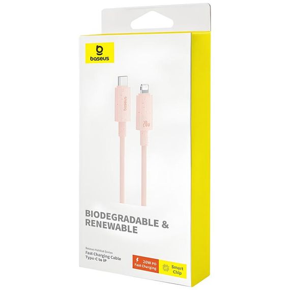 Дата кабель Baseus Habitat Series Fast Charging Type-C to Lightning 20W (2m) (P10360201) Wheat Pink | Зображення 3