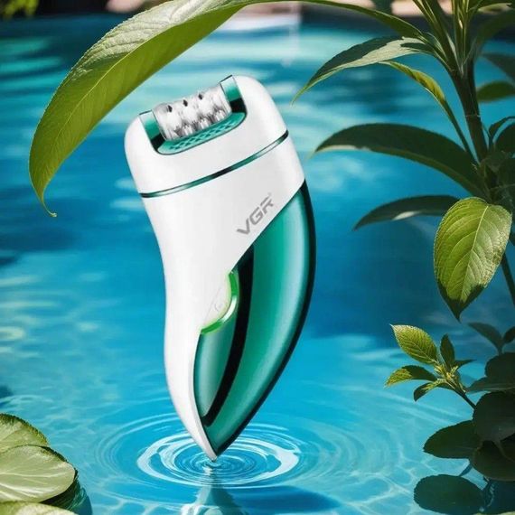 Аккумуляторный женский эпилятор 3в1 для тела и ног, с USB, VGR V-731 / Беспроводной депилятор с насадками | Зображення 5