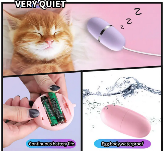 Вібро-яйце з дротовим керуванням і 7 режимами вібрації Lilo Pink Sex Aura | Зображення 3