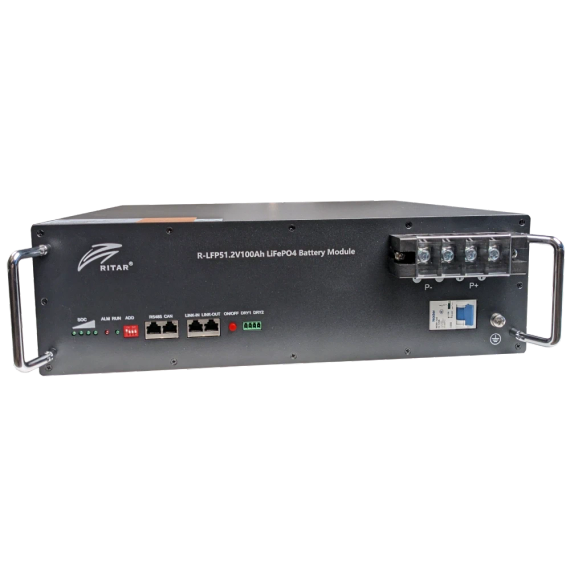 Ritar R-LFP51.2V100AH Акумуляторна батарея з bluetooth та автоматичним вимикачем