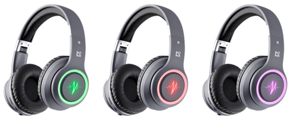 Навушники Defender FreeMotion B571 Bluetooth LED Gray (63571) | Зображення 2