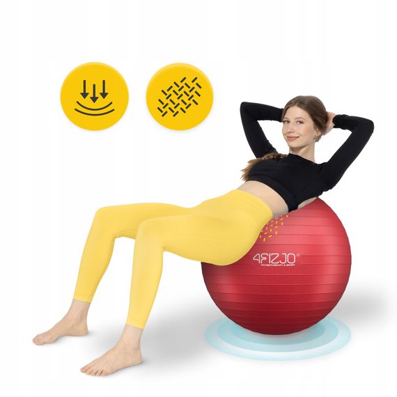 М'яч для фітнесу (фітбол) 4FIZJO 85 см Anti-Burst Red (P-5907739316387) | Зображення 5