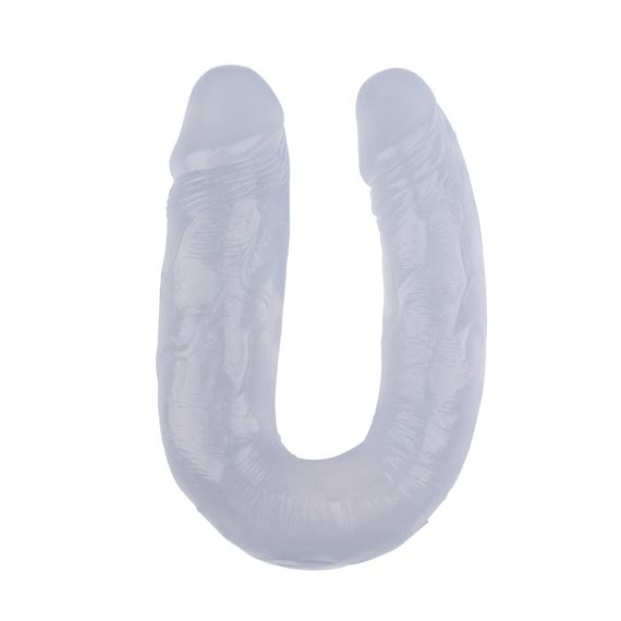Фалоімітатор подвійний реалістичний Chisa Hi-Rubber 14, прозорий Sex Aura | Зображення 2