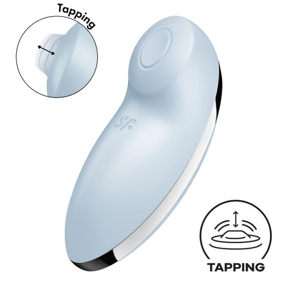 Вибростимулятор-пульсатор Satisfyer Tap & Climax 2 Blue, эффект постукивания пальцем Sex Aura