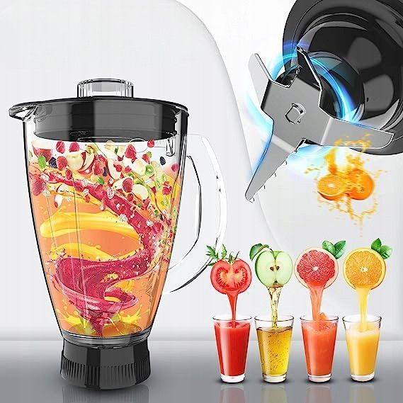 Універсальний кухонний комбайн Homlee 3 в 1, 1800 Вт — тістоміс, міксер, м’ясорубка, соковичавниця 1,5 л, чаша 5,5 л | Зображення 9