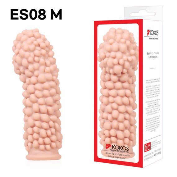 Насадка на член Kokos Extreme Sleeve ES.08 розмір M, потовщувальна, стимулюючий рельєф sexstyle | Зображення 6