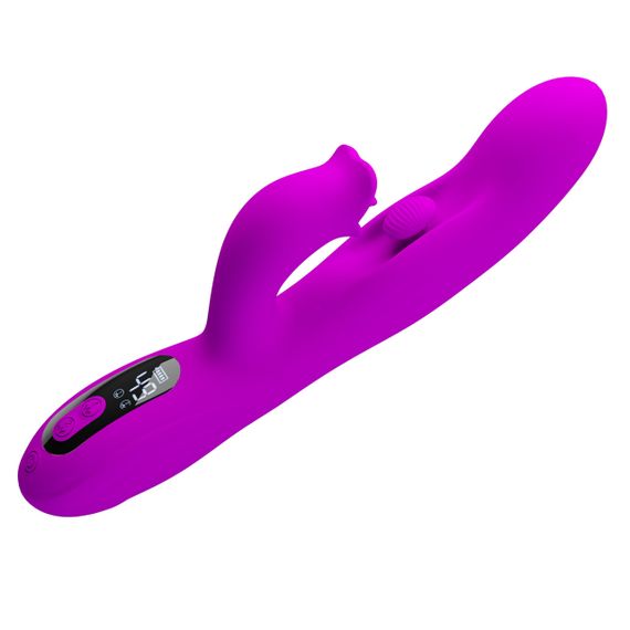 Вибратор-кролик PRETTY LOVE Yalanda Purple, силикон, фиолетовый, качательные движения и вибрация Sex Aura | Зображення 8