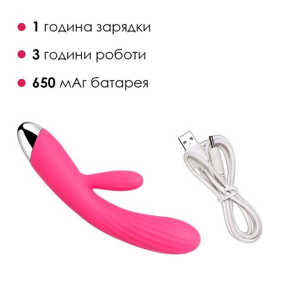 Інтелектуальний вібратор-кролик із підігрівом Svakom Angel Plum Red | Зображення 3