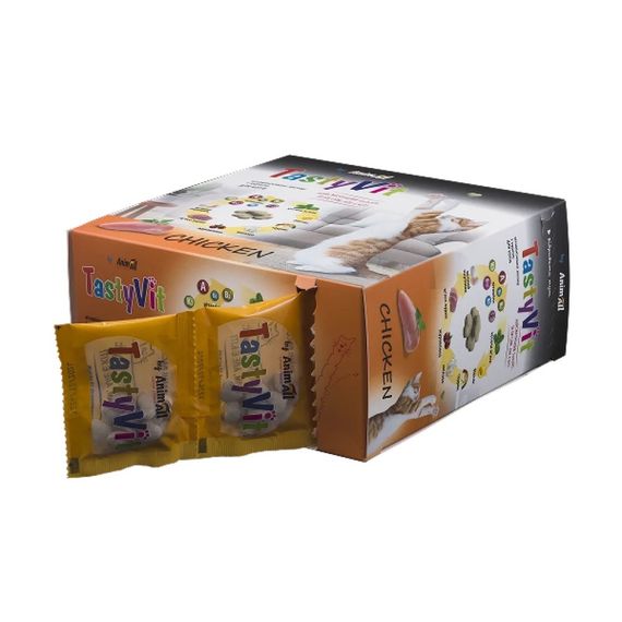 Вітамінізовані ласощі для котів AnimAll TastyVit Chicken, 600 шт | Зображення 1