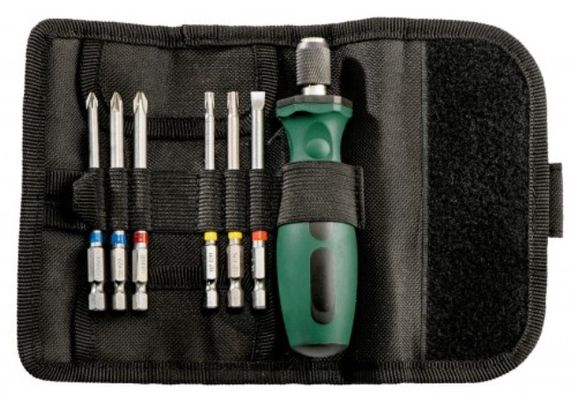 Набор отверток Metabo (7 шт.) рукоять-держатель +  PZ1, PZ2, PH2, TX20, TX25, плоская (626723000)