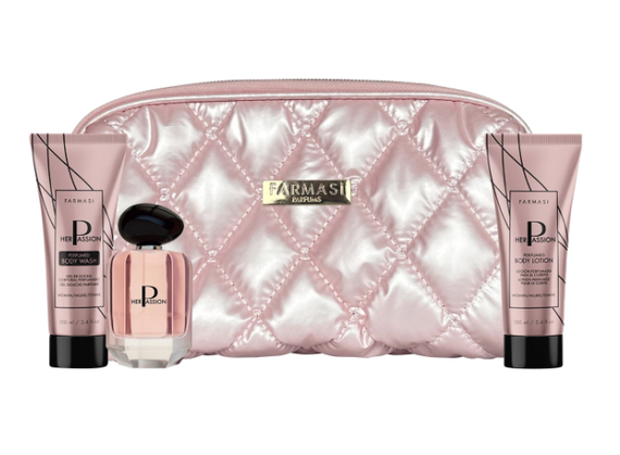 Набор парфюмированная вода + гель для душа + лосьон для теля + косметичка Her Passion Farmasi | Зображення 3