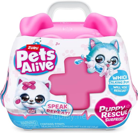 Інтерактивний ігровий набір-сюрприз Порятунок Цуценя Pets Alive Pet Shop Surprise S3 Повторюшка-лікар вовкопес | Зображення 1