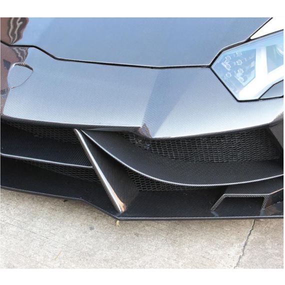 Накладки на передній бампер Lip (Карбон) для Lamborghini Aventador 2011-2022 рр | Зображення 2