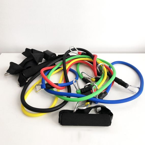 Еспандер гума для зарядок exercise pipe, еспандер гумовий джгут вправи, Фітнес гумки 5 в 1 | Зображення 4