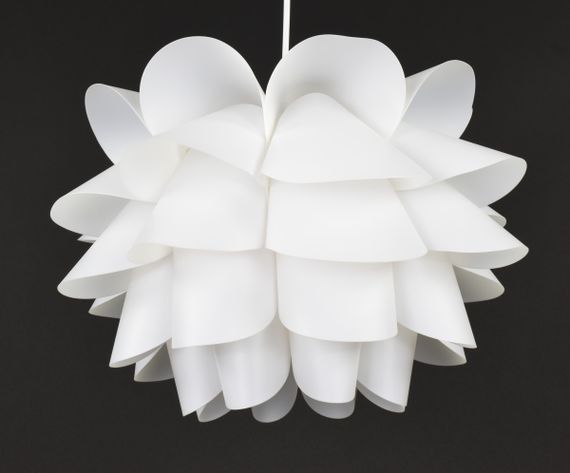 Люстра підвісна на 1 лампочку 27928 Білий 30-170х40х40 см. | Зображення 3