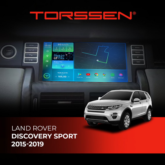 Штатна магнітола Torssen 2K Land Rover Discovery Sport 2015-2019 FL9 4+64Gb 4G Carplay DSP
