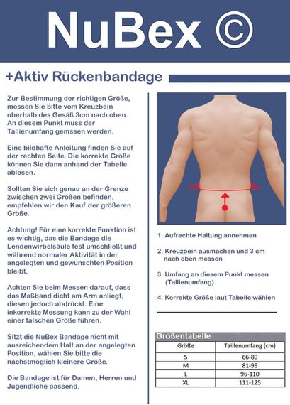 Бандаж на поперек Nutrics NuBex XL (111–135 см), підтримуючий, анатомічний, уні для спини та постави | Зображення 5