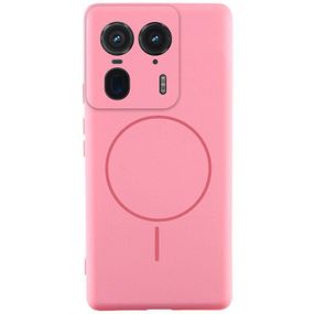 Чехол Silicone Cover Lakshmi Full Camera (AA) with MagFit для Motorola Edge 50 Ultra Розовый / Light pink