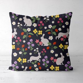 Подушка декоративна Soft Цветы и зайчики 45x45 см (45PST_23M016)