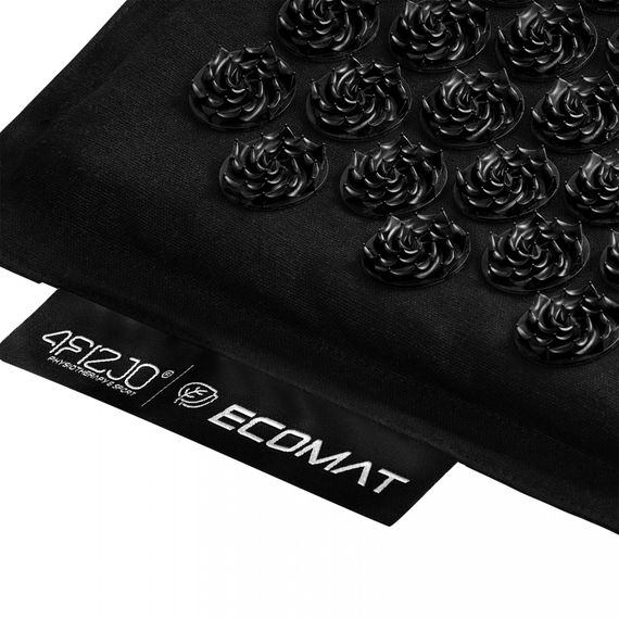 Килимок акупунктурний 4FIZJO Eco Mat Аплікатор Кузнєцова з подушкою 68 x 42 см Black/Black 4FJ0208 (P-5907739312563) | Зображення 5