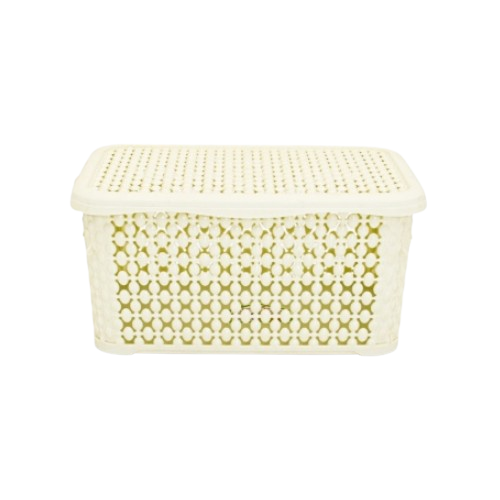 Кошик 2,5л з кришкою білий Pearl ELIF