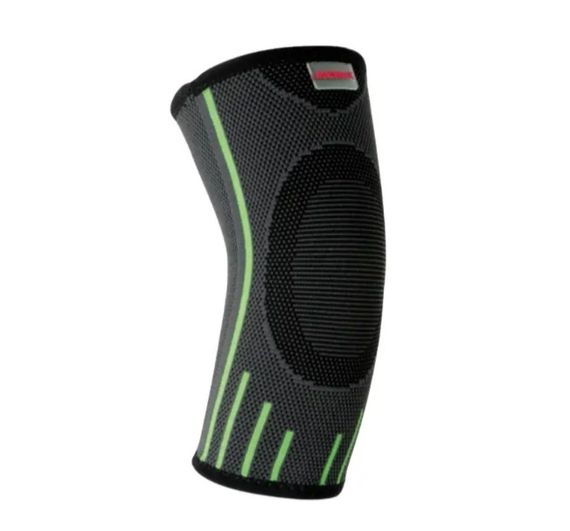 Компрессионный налокотник MadMax MFA-283 3D Compressive elbow support Dark grey/Neon green (1 шт) M (MFA-283_M)