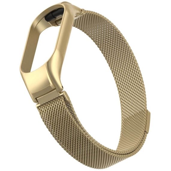 Ремешок Milanese Loop Design для Xiaomi Mi Band 7 Vintage gold | Зображення 4