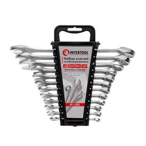 Набір ключів комбінованих 12 од., 6-22 мм, Cr-V INTERTOOL HT-1203