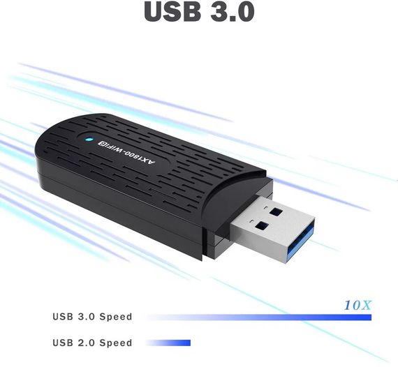 Адаптер Palmexx Ax1800-Wifi6 Usb30 80211ax Wifi 6 Dual Band A/B/G/N/Ac/Ax 1800mbps | Зображення 3
