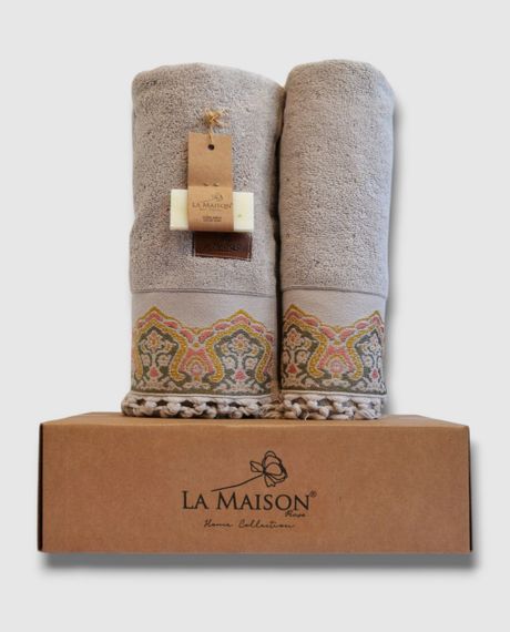 Подарочный набор полотенец La Maison с мылом Marge Bej | Зображення 1