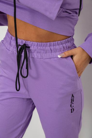 Спортивный костюм женский двухнитка, цвет сиреневый, 214R1419-001 | Зображення 5