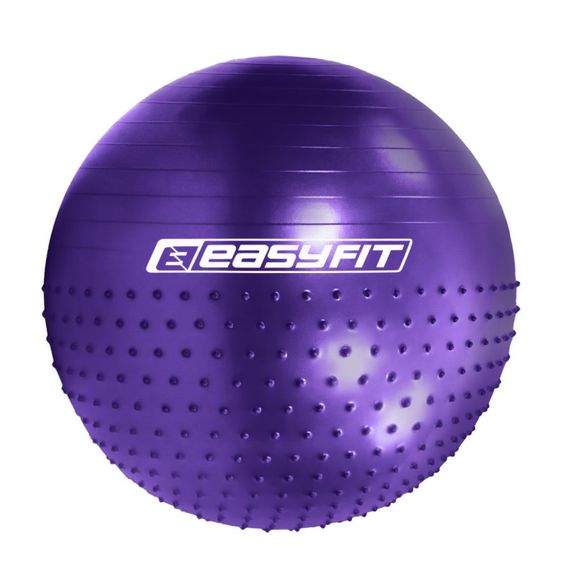Фітбол 75 см EasyFit Hybrid фіолетовий (фітбол напівмасажний) (EF-3012-V)