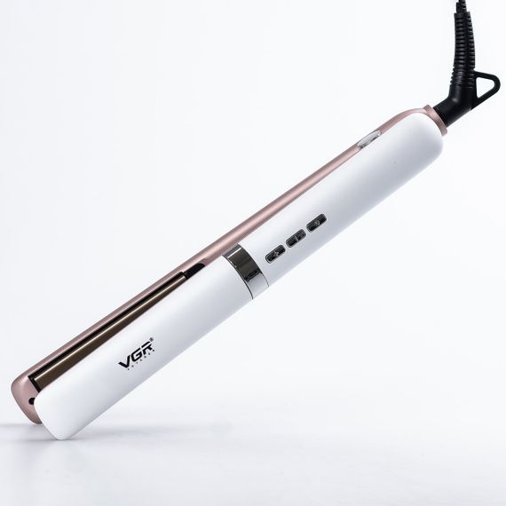Утюжок для волос VGR V-522 профессиональный с терморегулятором белый | Зображення 1