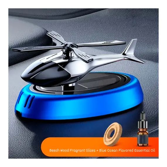Автомобильный ароматизатор вертолет с раздуванием на солнечной панели + многократная пропитка духов | Зображення 2