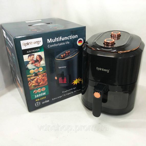 Мультипіч для приготування м'яса, Сенсорна аерофритюрниця аерогриль мультипіч для дому, Аерогриль 3 в 1 RJ-16 | Зображення 6