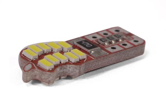 Світлодіодна лампа StarLight T10 20 діодів 3014 12 V 2 W WHITE / Canbus / мультиполярна / друкована плата