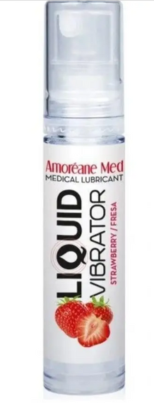 Стимулювальний лубрикант від Amoreane Med: Liquid vibrator — Strawberry ( рідкий вібратор), 10 ml Sex Aura