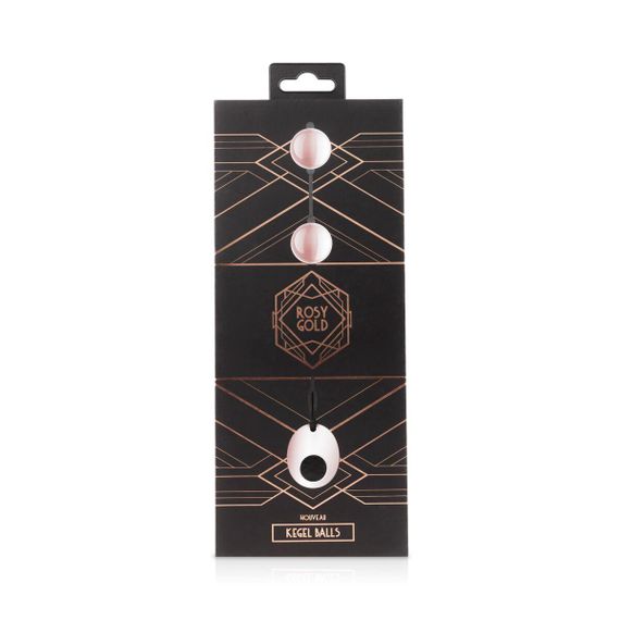 Металлические вагинальные шарики Rosy Gold - Nouveau Kegel Balls, масса 376 г, диаметр 2,8 см Sex Aura | Зображення 3