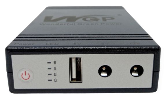 Джерело безперебійного живлення 10400 mAh USB, 9V, 12V для роутера Mini UPS WGP павербанк УПС + 3 перехідника | Зображення 5