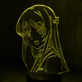 Акриловый светильник-ночник Девочка-Зайка желтый tty-n001615