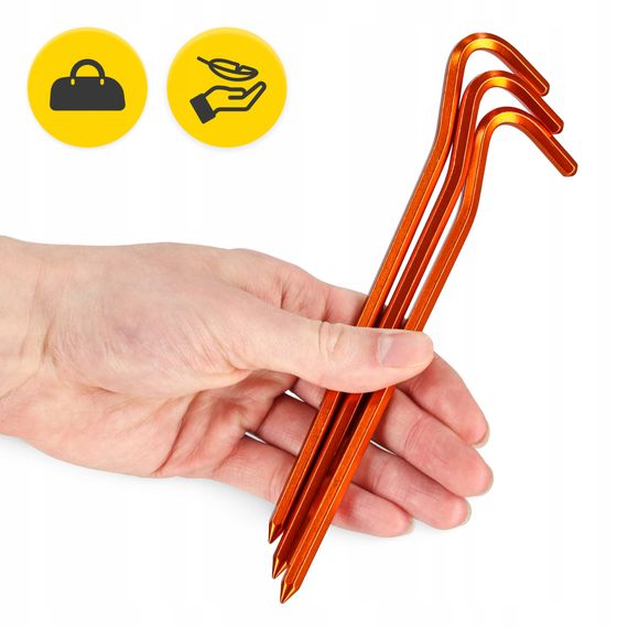 Набір кілочків для намету Mountain Goat алюмінієві 18 см, Hex 10 шт (P-5905973406871) | Зображення 1