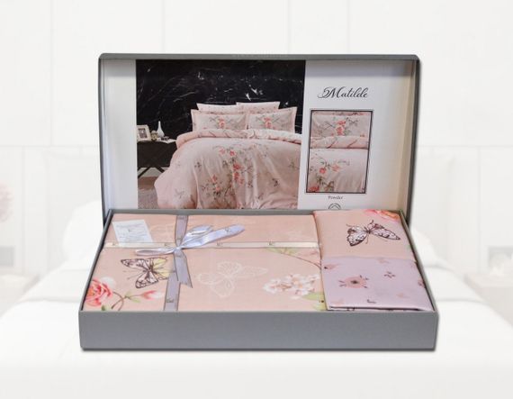 Постельное белье First Choice Cotton Satin 200 х 220 см Matilde Powder | Зображення 1